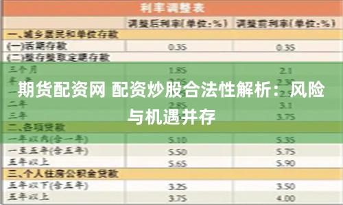 期货配资网 配资炒股合法性解析：风险与机遇并存