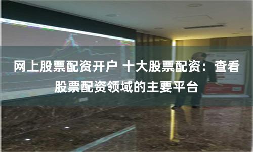 网上股票配资开户 十大股票配资：查看股票配资领域的主要平台